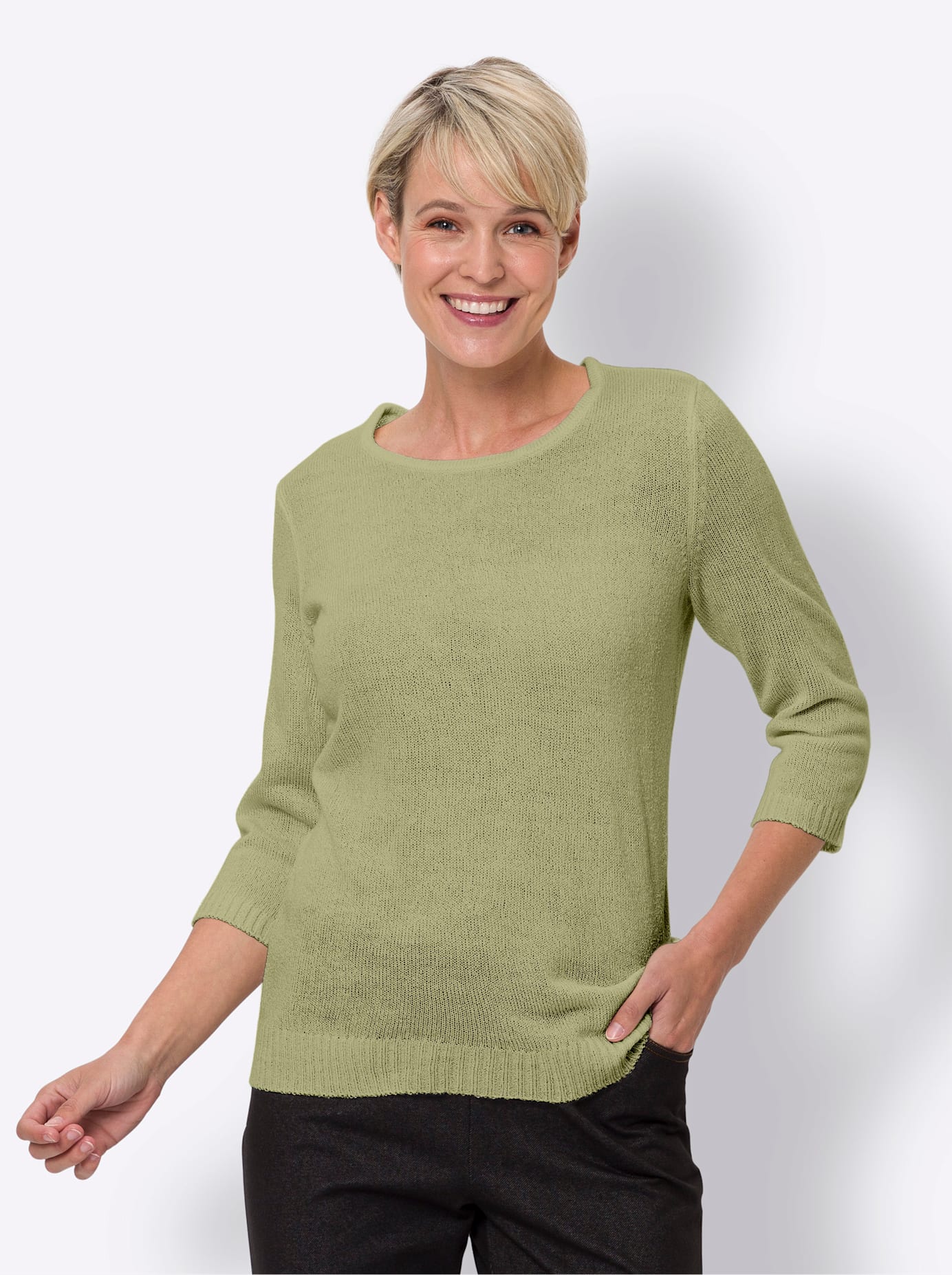 Classic Basics 3/4 Arm-Pullover »Rundhals-Pullover« Classic Basics 3/4 Arm-Pullover »Rundhals-Pullover« von Classic Basics