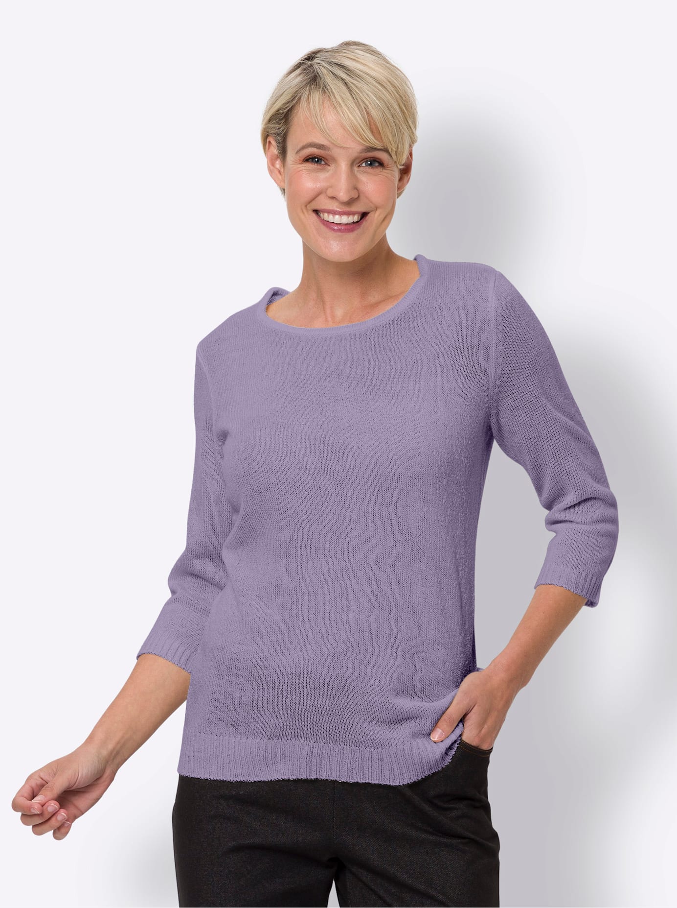 Classic Basics 3/4 Arm-Pullover »Rundhals-Pullover« Classic Basics 3/4 Arm-Pullover »Rundhals-Pullover« von Classic Basics