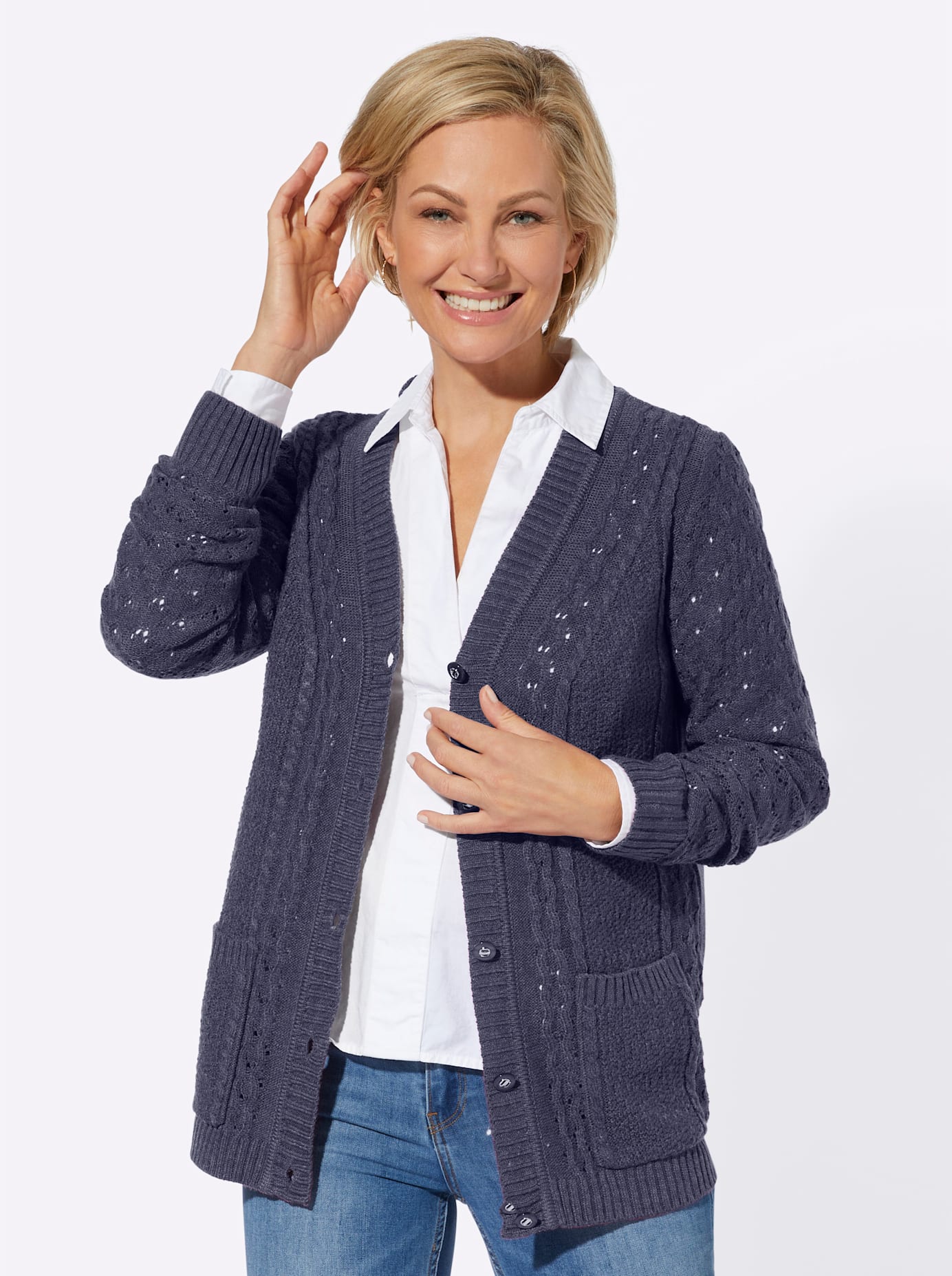 Classic Basics Ajourstrickjacke Classic Basics Ajourstrickjacke von Classic Basics