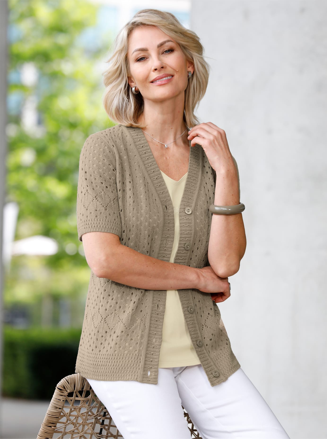 Classic Basics Ajourstrickjacke Classic Basics Ajourstrickjacke von Classic Basics