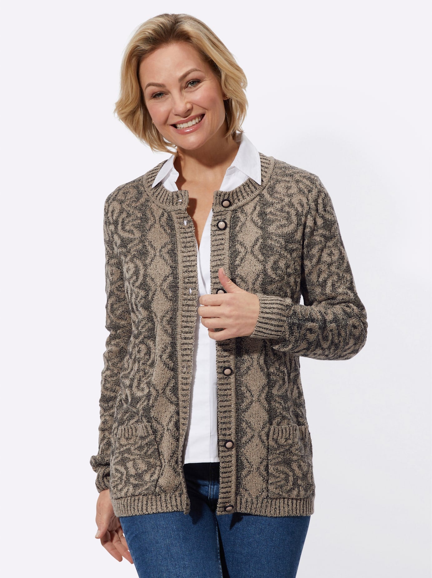 Classic Basics Jacquardstrickjacke Classic Basics Jacquardstrickjacke von Classic Basics