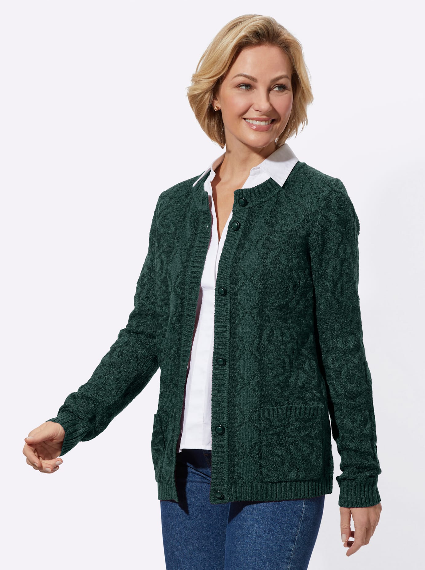 Classic Basics Jacquardstrickjacke von Classic Basics