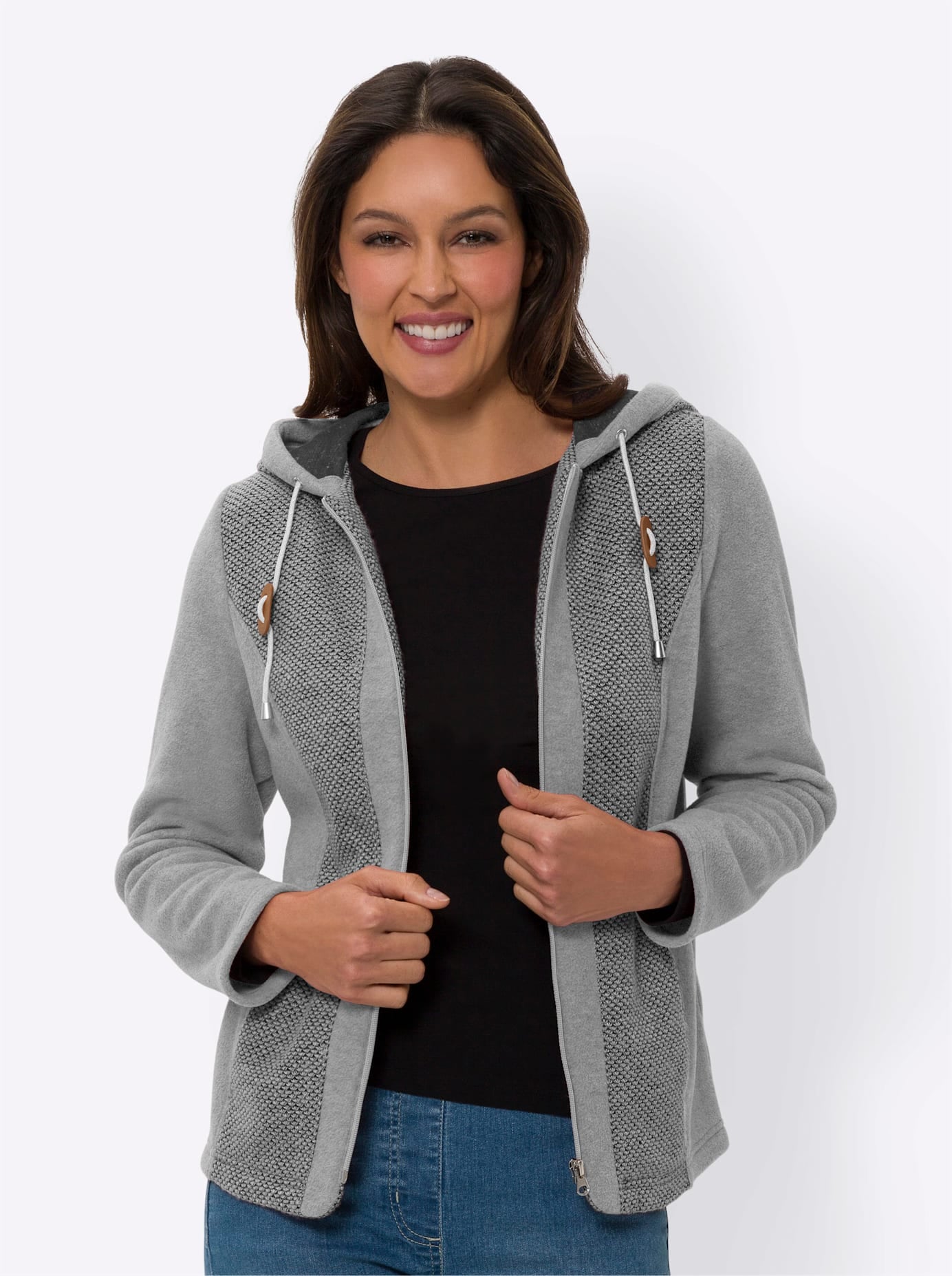 Classic Basics Langjacke, mit Kapuze von Classic Basics