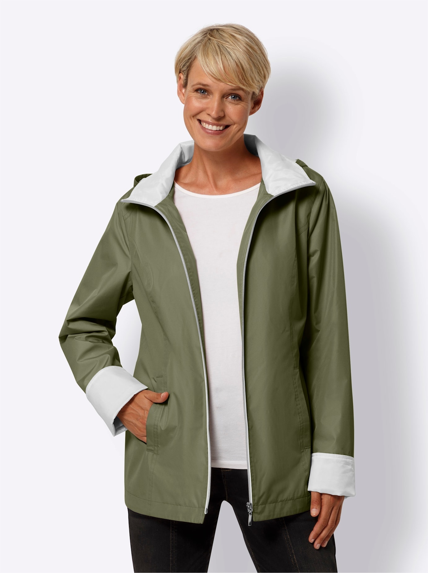 Classic Basics Langjacke, mit Kapuze von Classic Basics