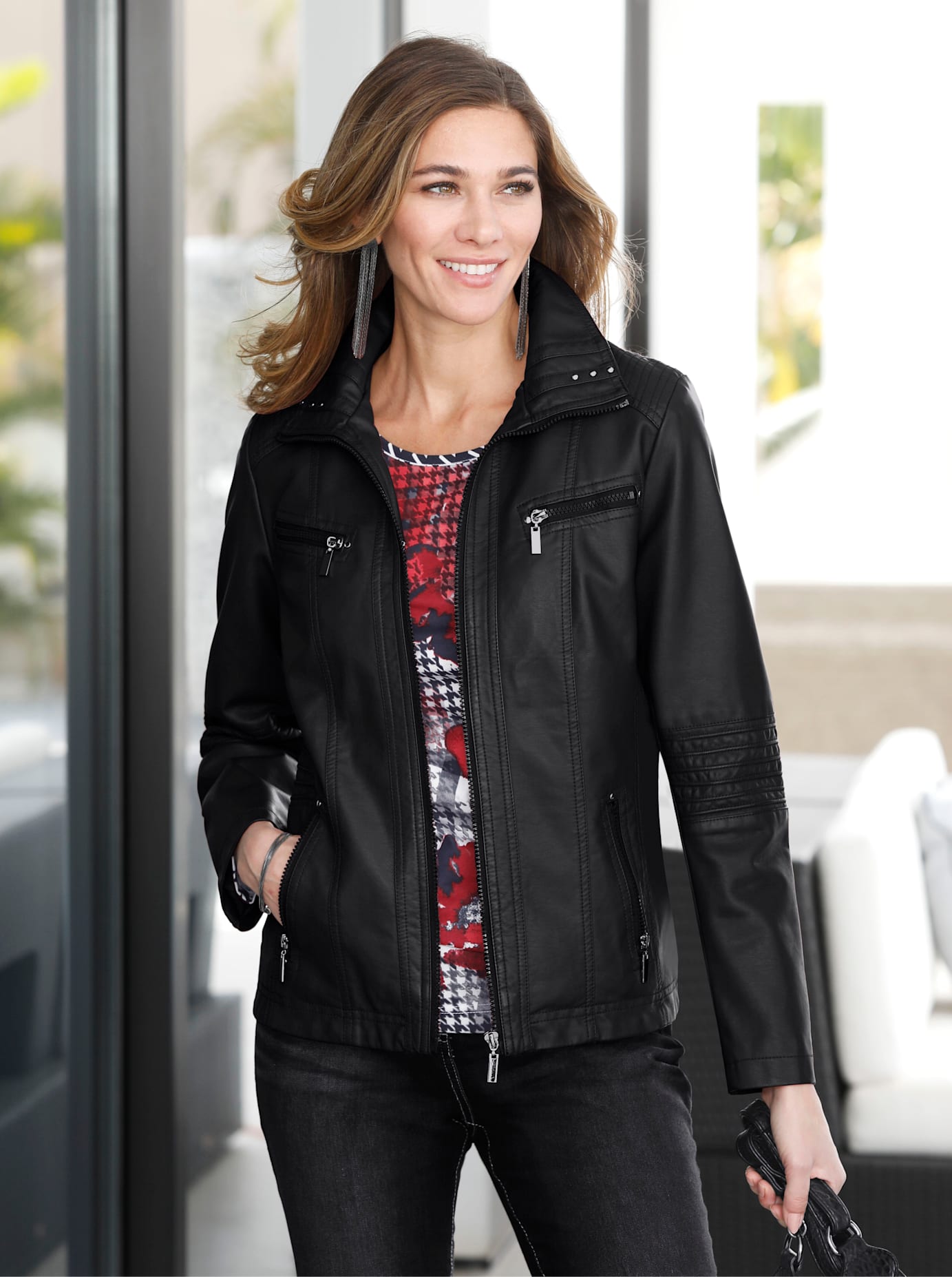 Classic Basics Lederimitatjacke, ohne Kapuze von Classic Basics