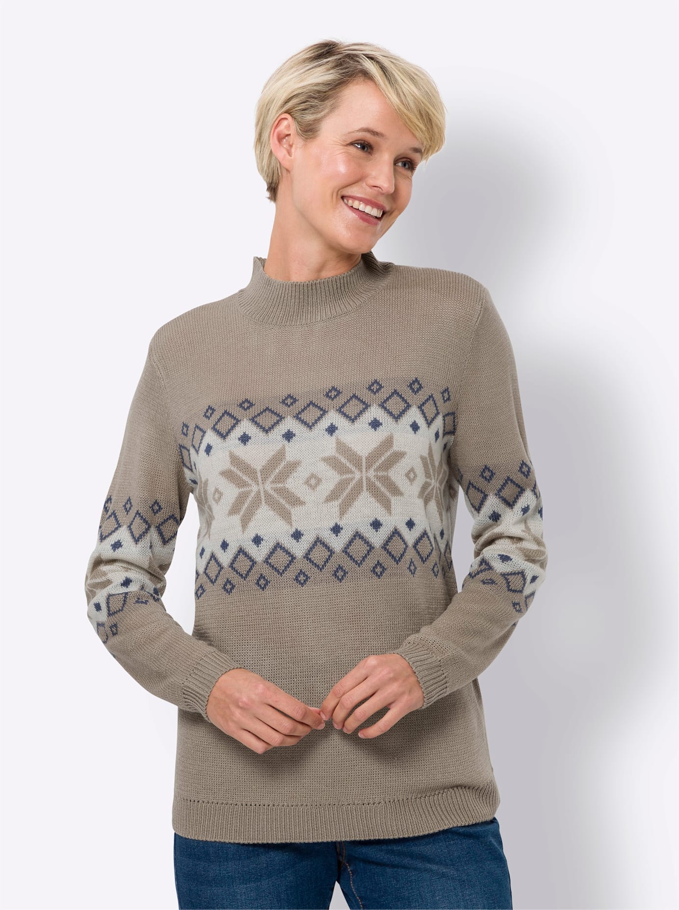 Classic Basics Norwegerpullover »Stehkragen-Pullover« von Classic Basics