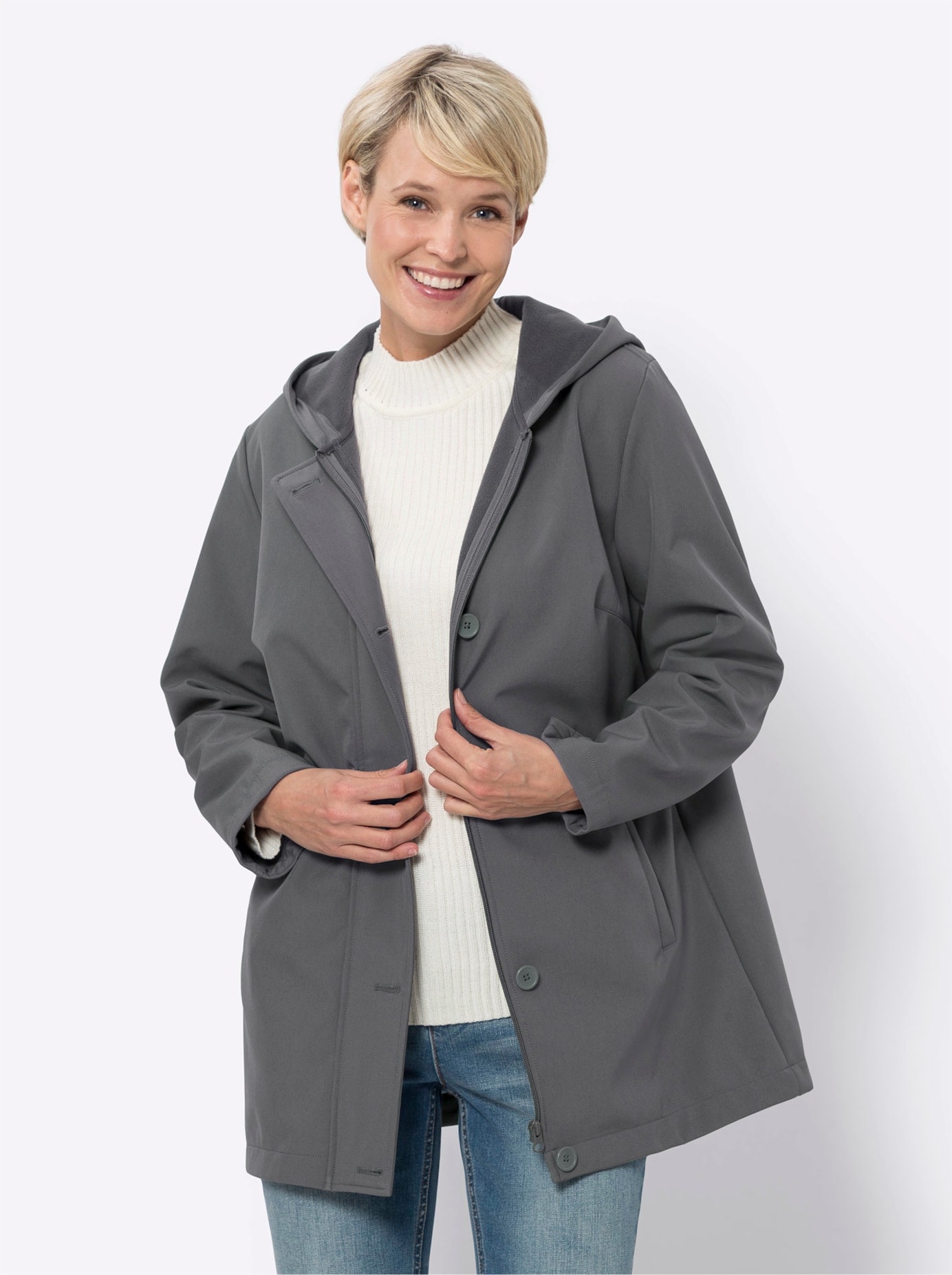 Classic Basics Softshelljacke, mit Kapuze Classic Basics Softshelljacke, mit Kapuze von Classic Basics