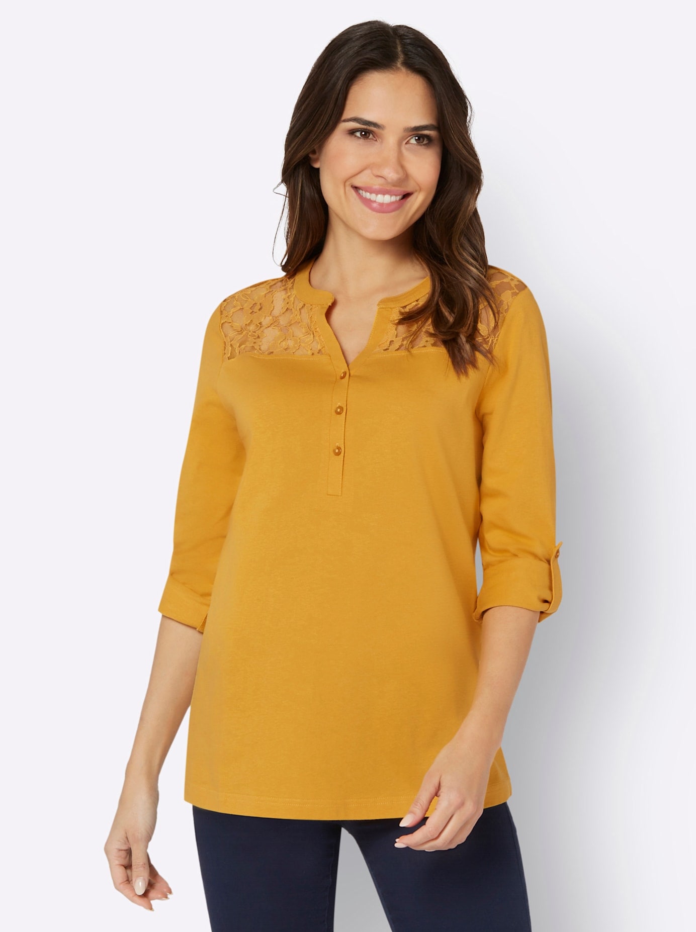 Classic Basics Spitzenshirt »Langarm-Shirt« Classic Basics Spitzenshirt »Langarm-Shirt« von Classic Basics