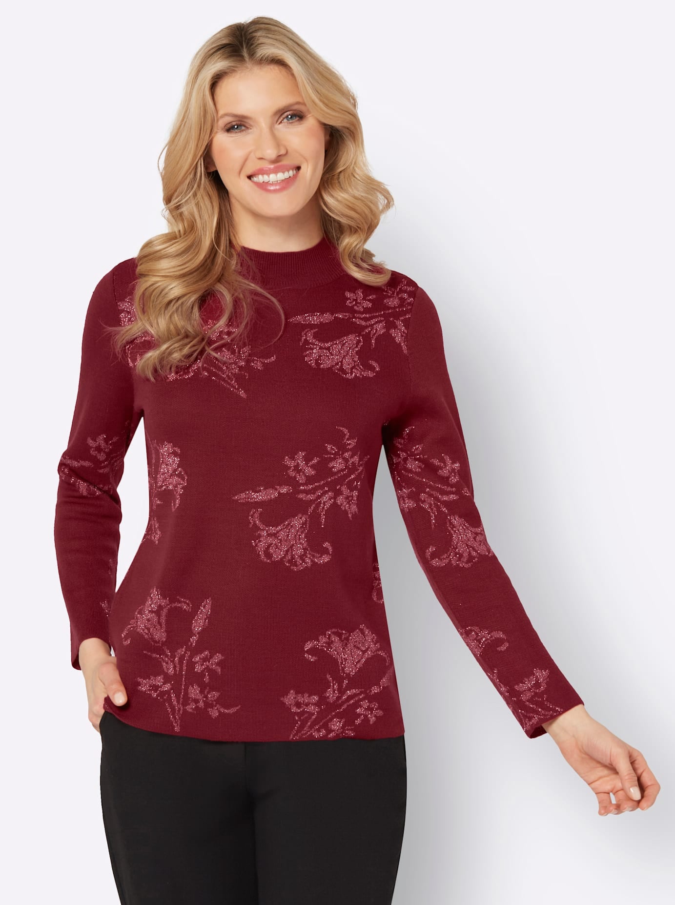 Classic Basics Stehkragenpullover »Jacquard-Pullover« von Classic Basics