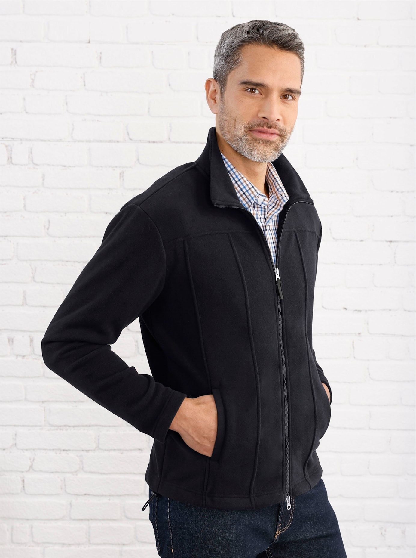 Classic Fleecejacke, ohne Kapuze von Classic