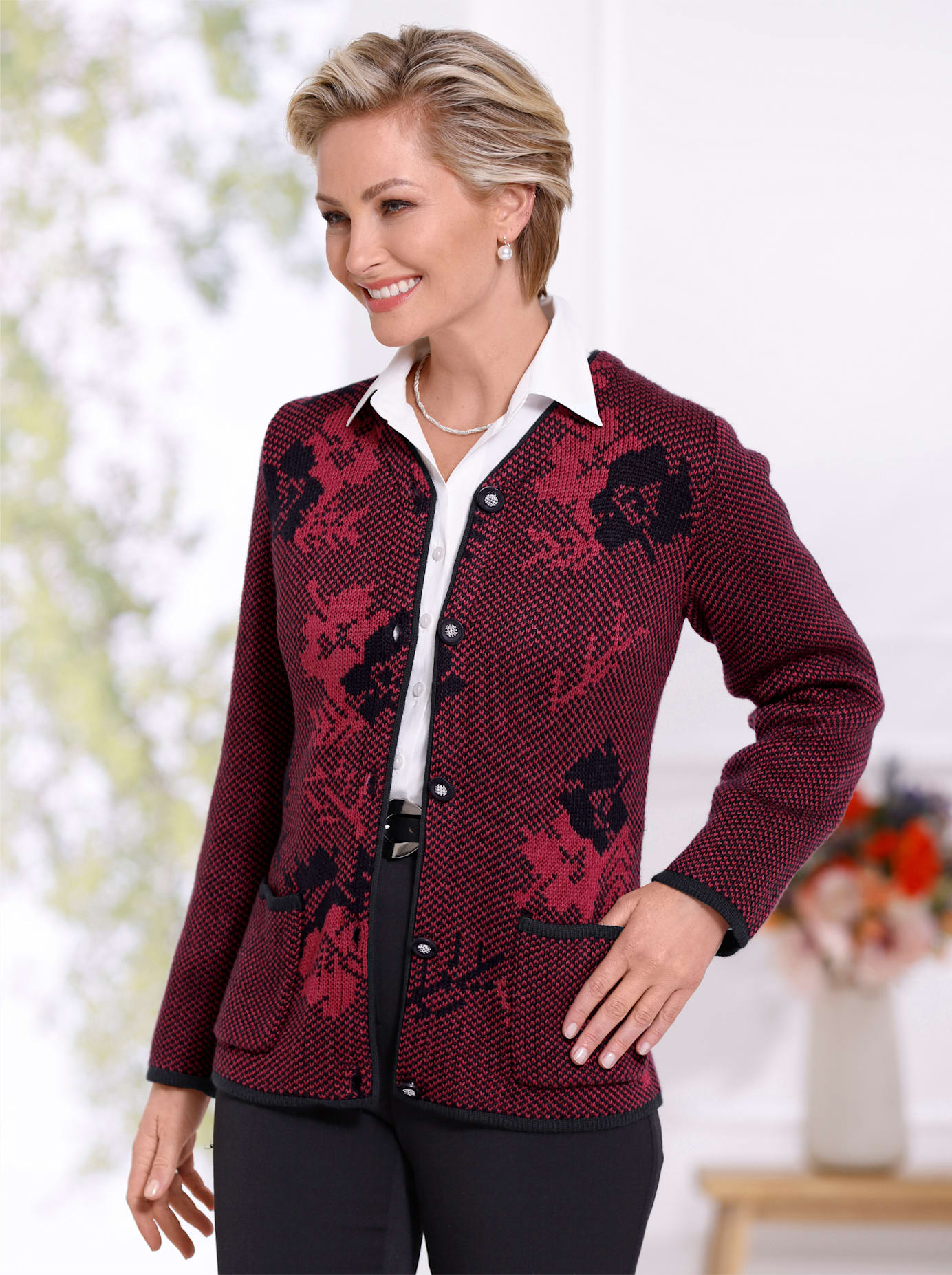 Classic Jacquardstrickjacke von Classic