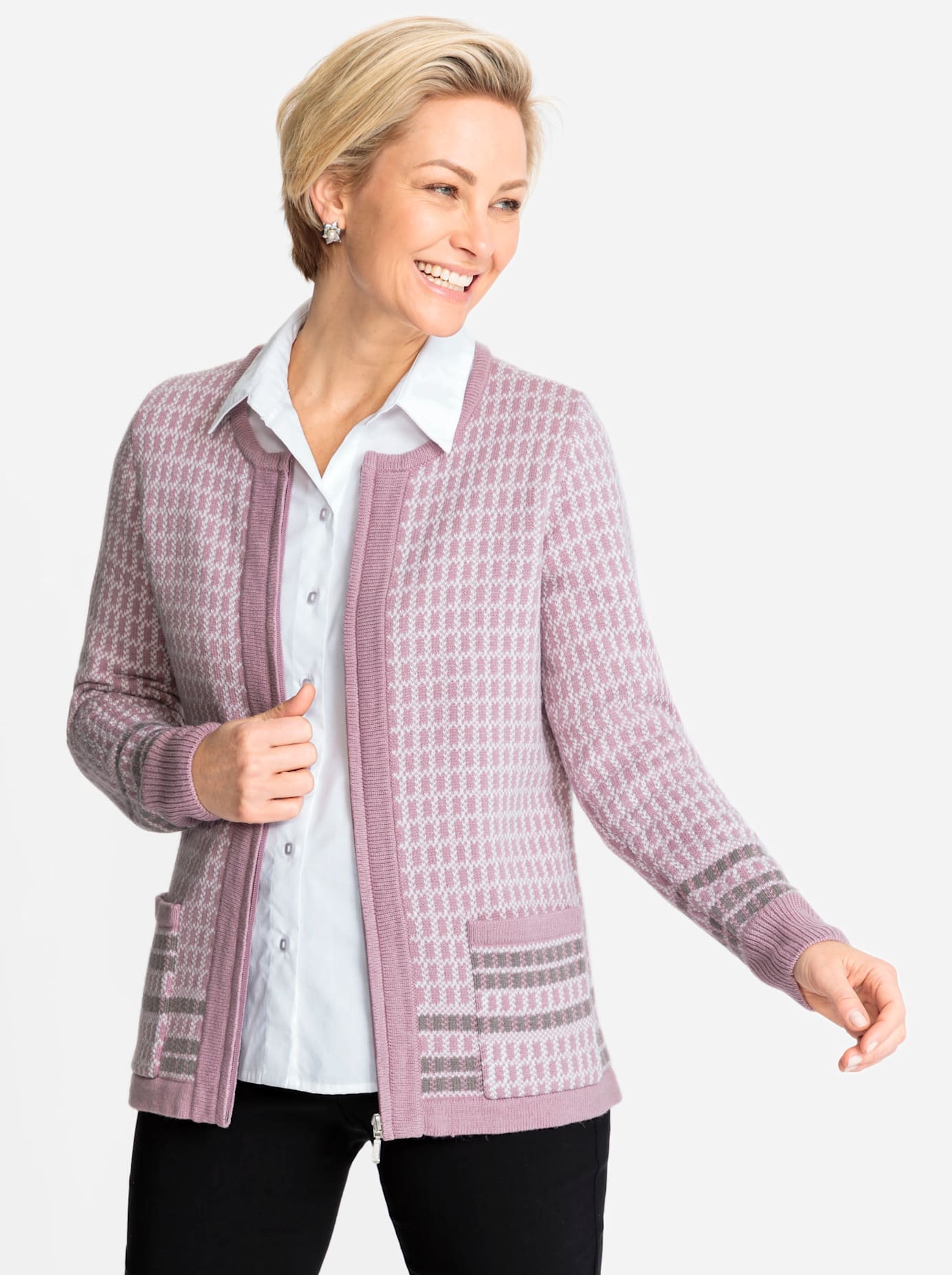 Classic Jacquardstrickjacke von Classic