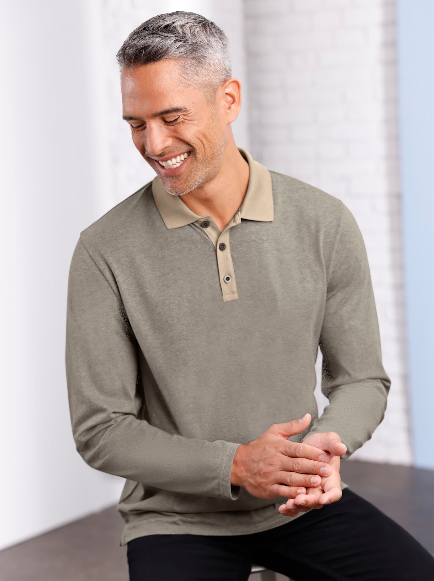 Classic Poloshirt »Langarm-Poloshirt« von Classic