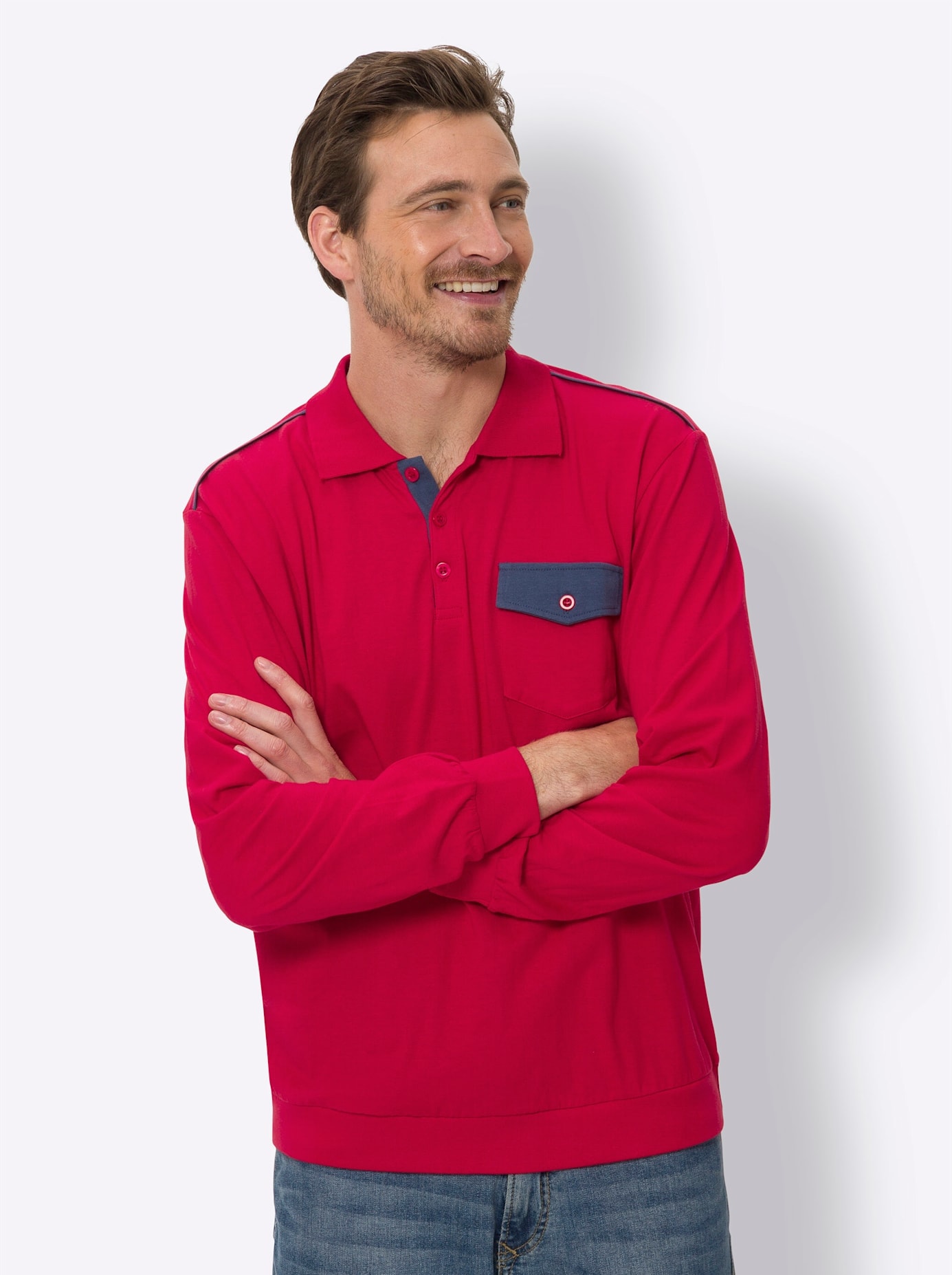 Classic Poloshirt »Langarm-Poloshirt« von Classic