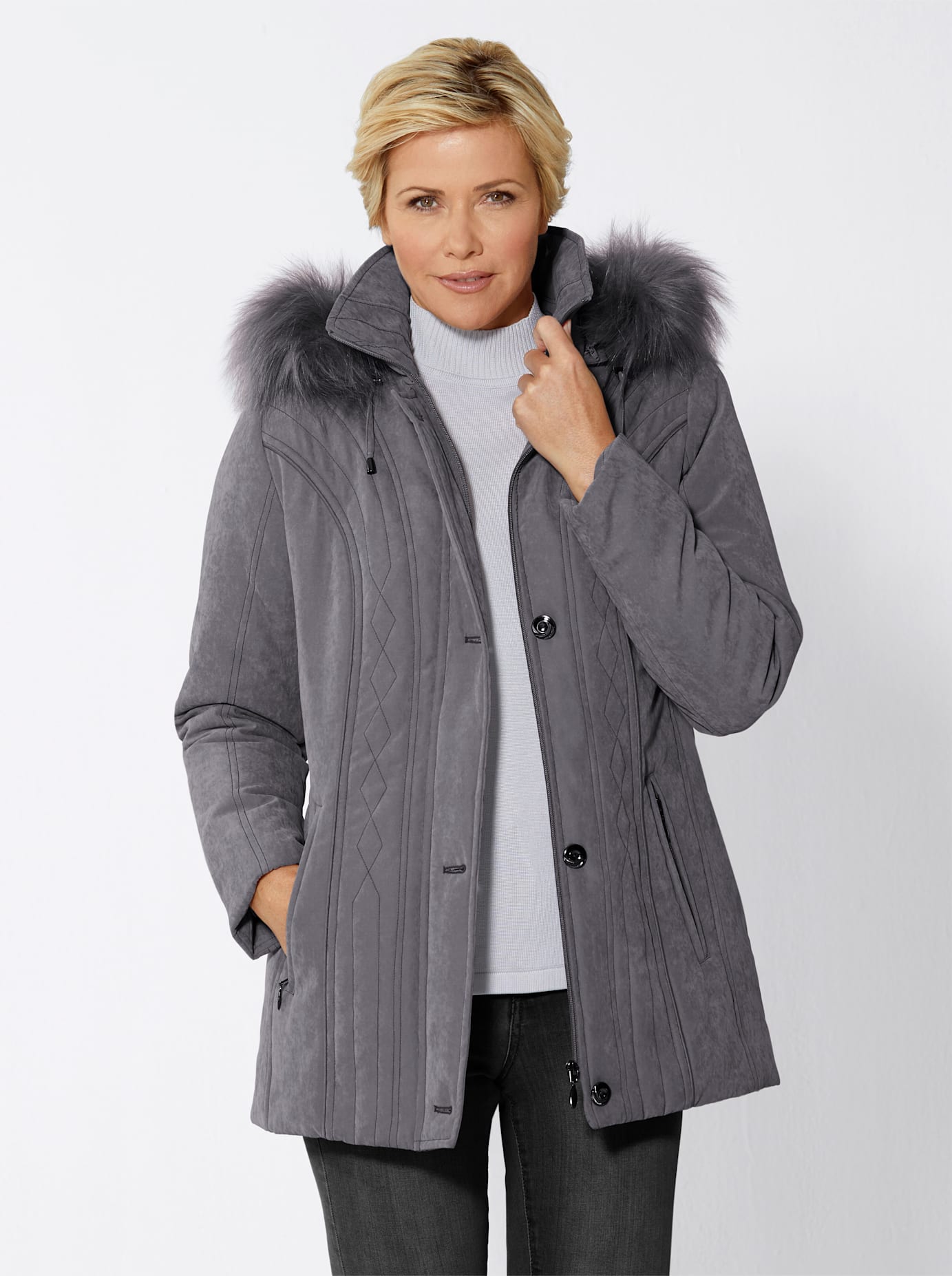 Classic Steppjacke, mit Kapuze von Classic