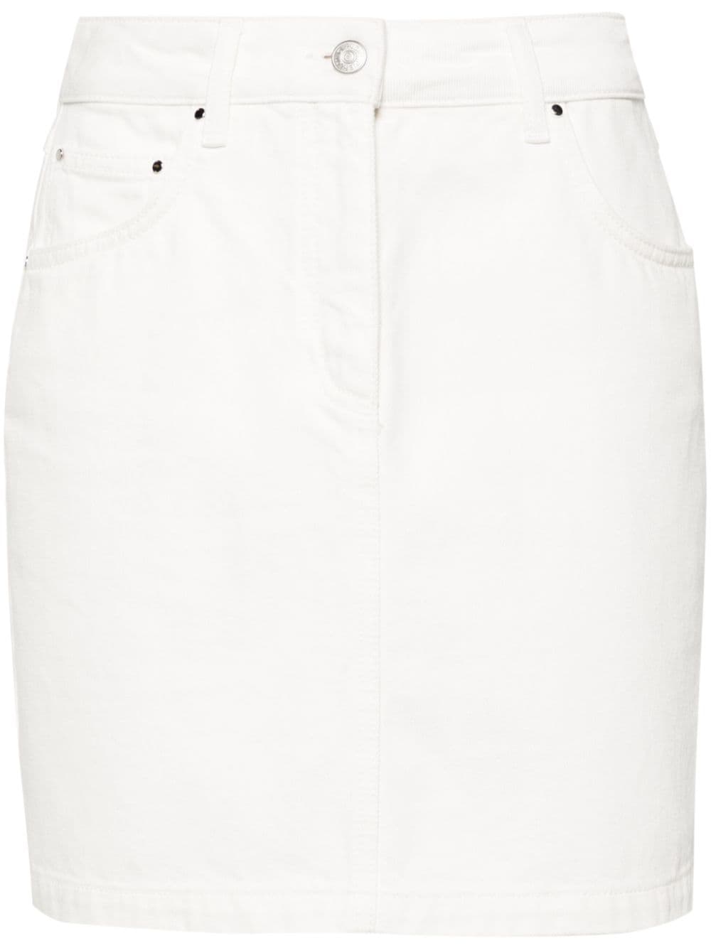 Claudie Pierlot A-line denim miniskirt - White von Claudie Pierlot