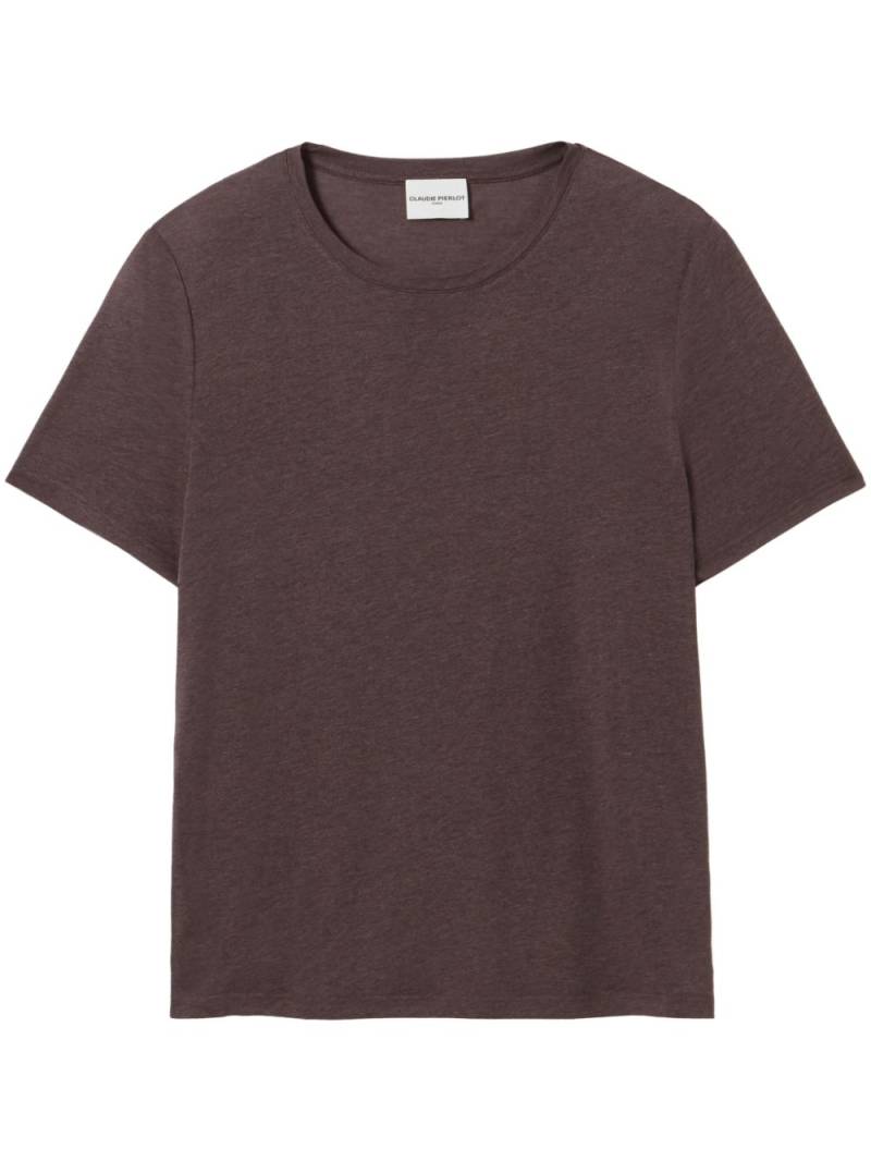 Claudie Pierlot CP-embroidered short-sleeve T-shirt - Brown von Claudie Pierlot