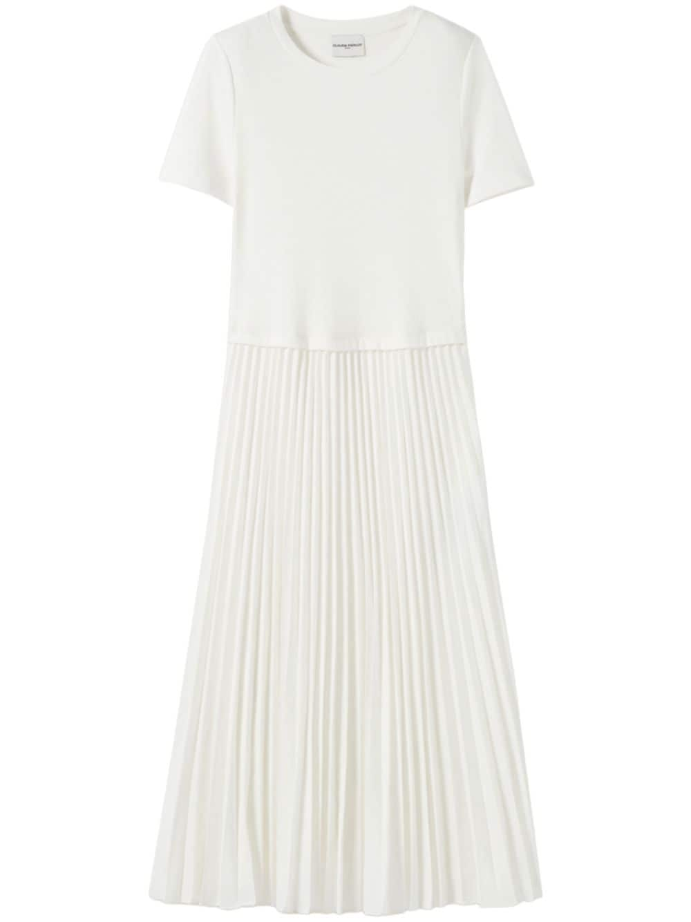 Claudie Pierlot Teli pleated midi dress - Neutrals von Claudie Pierlot