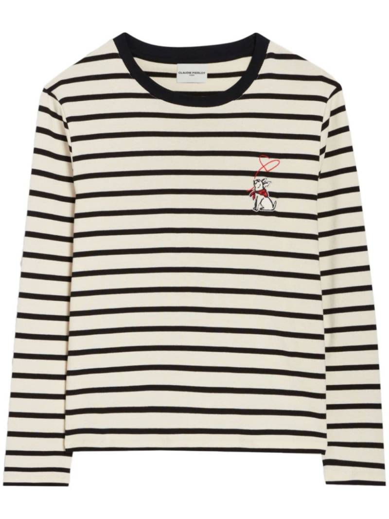 Claudie Pierlot Toto Breton stripe-print top - White von Claudie Pierlot