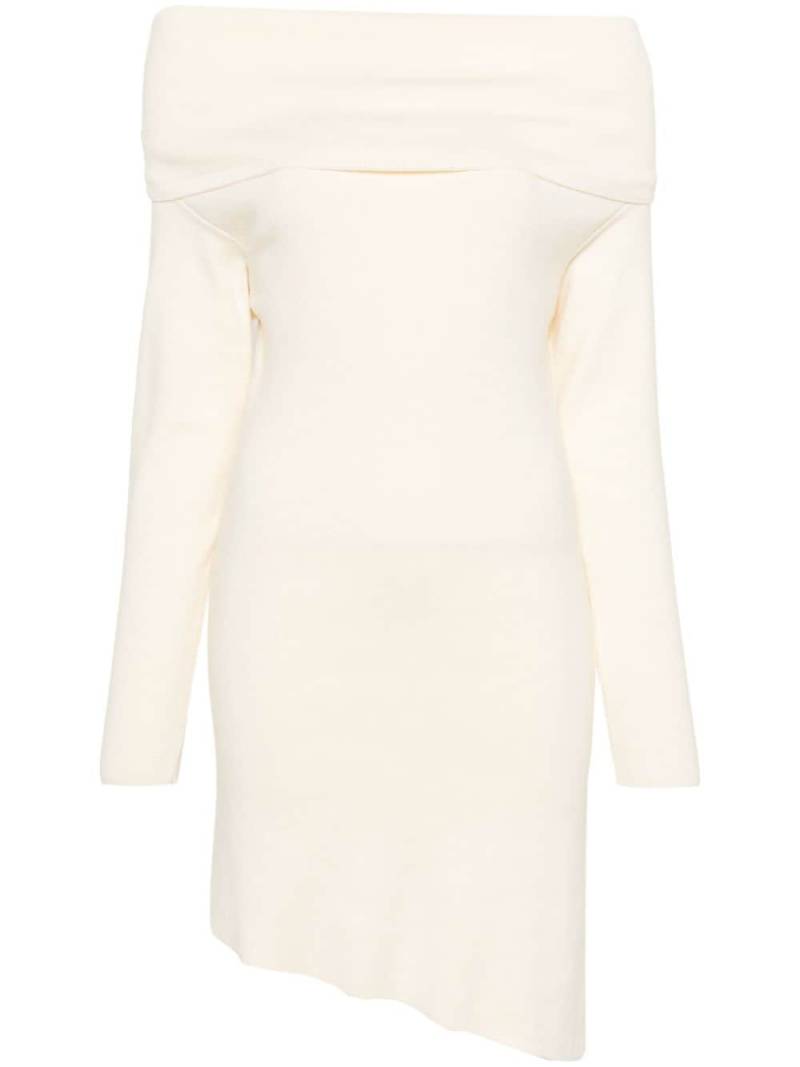 Claudie Pierlot asymmetric knitted dress - Neutrals von Claudie Pierlot