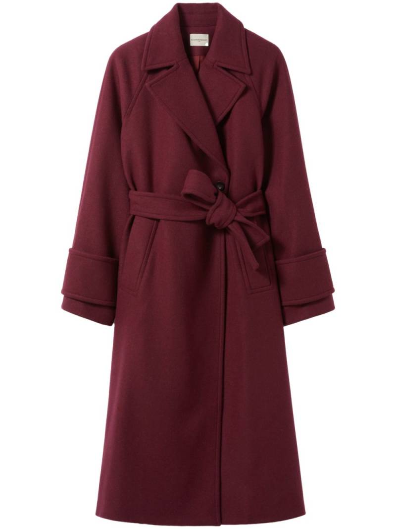 Claudie Pierlot belted midi coat - Red von Claudie Pierlot