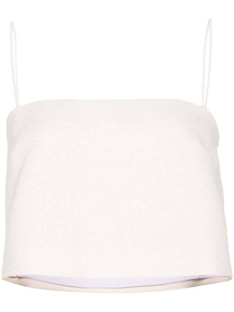 Claudie Pierlot bouclé cropped tank top - White von Claudie Pierlot