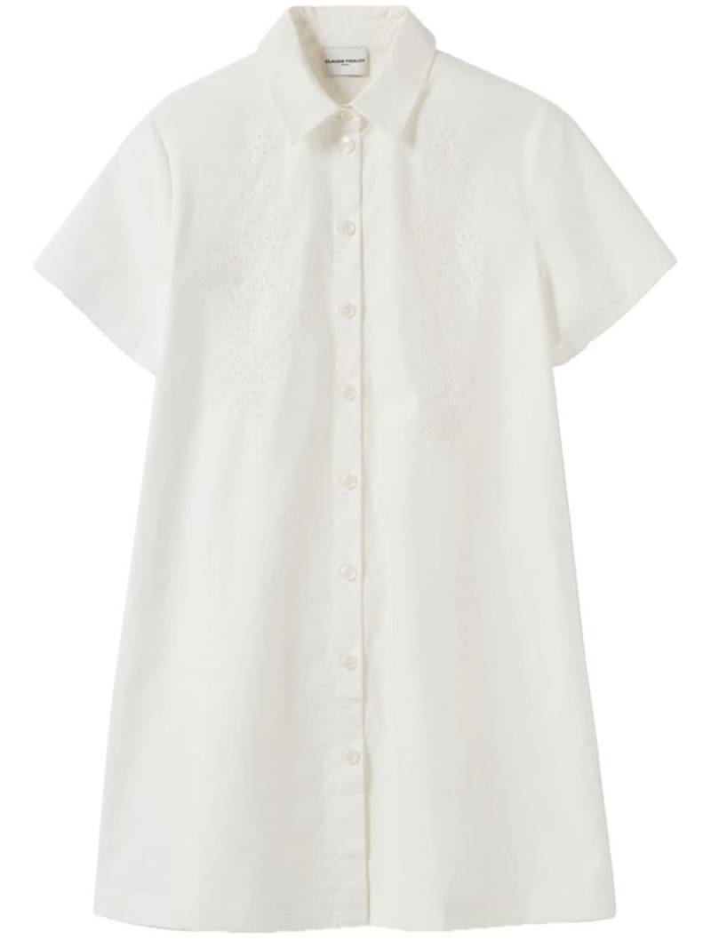 Claudie Pierlot broderie anglaise cotton shirt dress - White von Claudie Pierlot