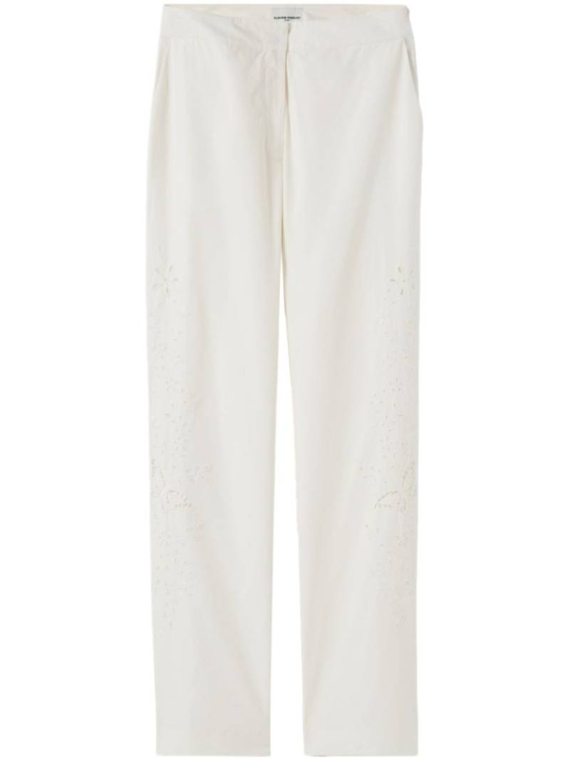 Claudie Pierlot embroidered straight-leg trousers - Neutrals von Claudie Pierlot