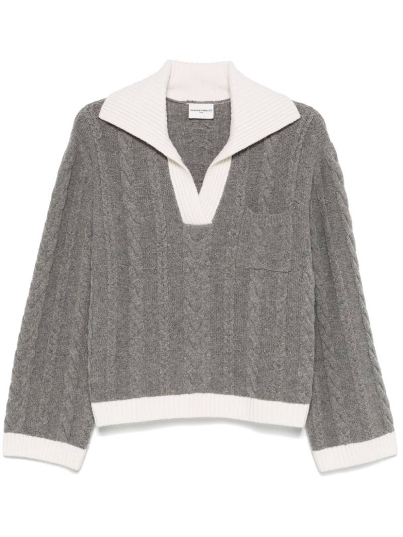 Claudie Pierlot Twisted polo-neck sweater - Grey von Claudie Pierlot