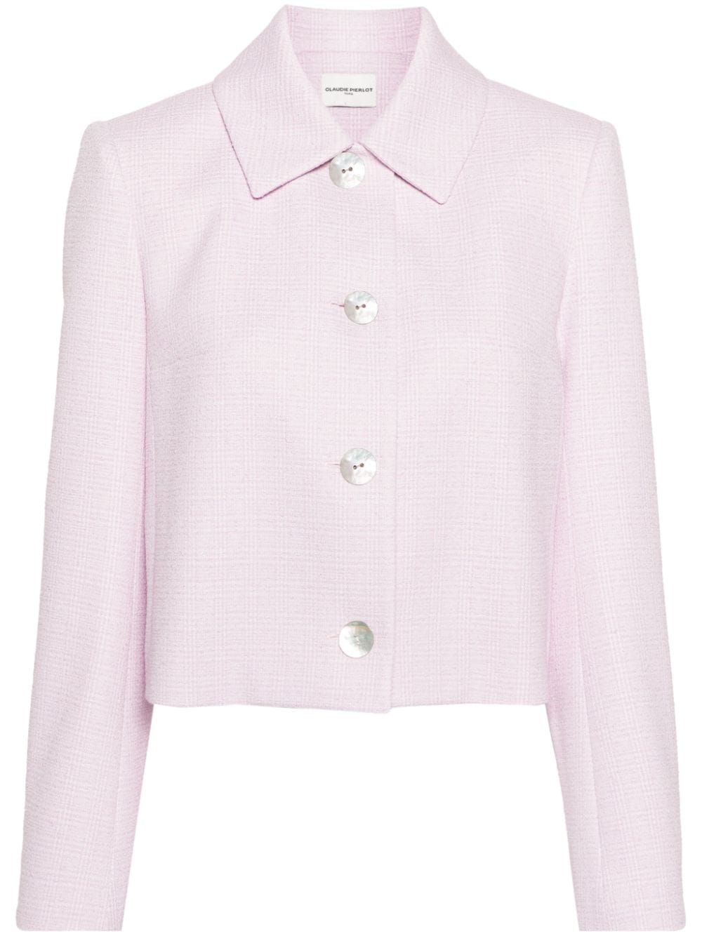 Claudie Pierlot check-print buttoned jacket - Purple von Claudie Pierlot