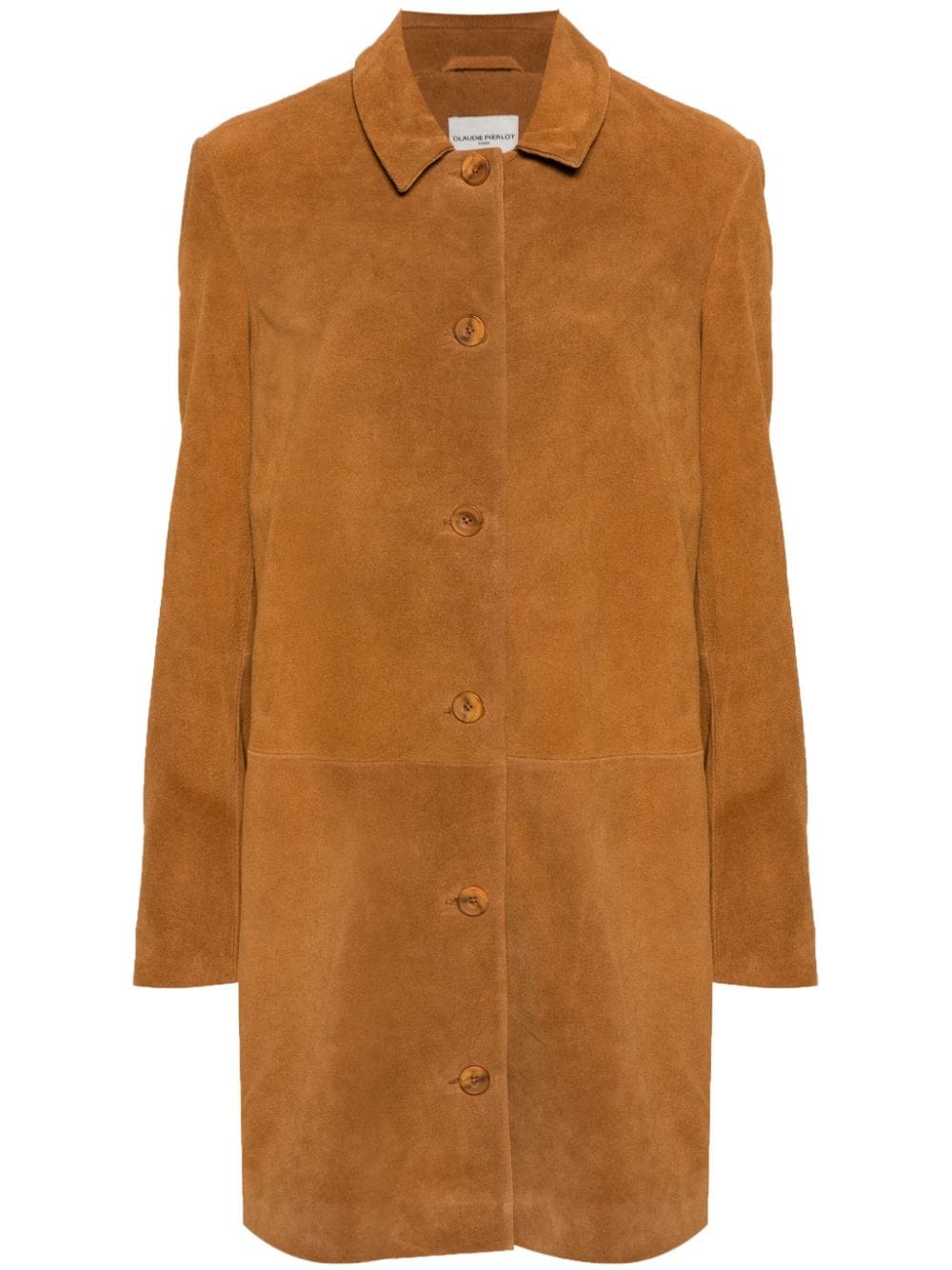 Claudie Pierlot classic-collar suede jacket - Brown von Claudie Pierlot