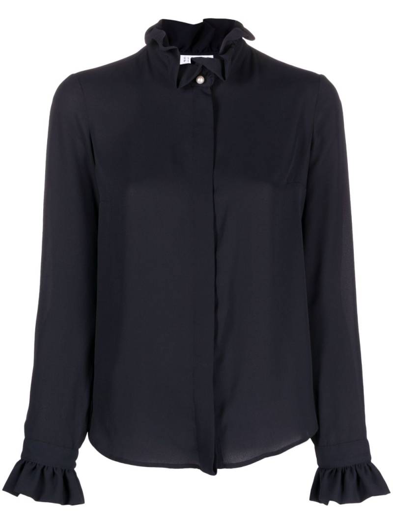 Claudie Pierlot ruffled-collar long-sleeve blouse - Blue von Claudie Pierlot