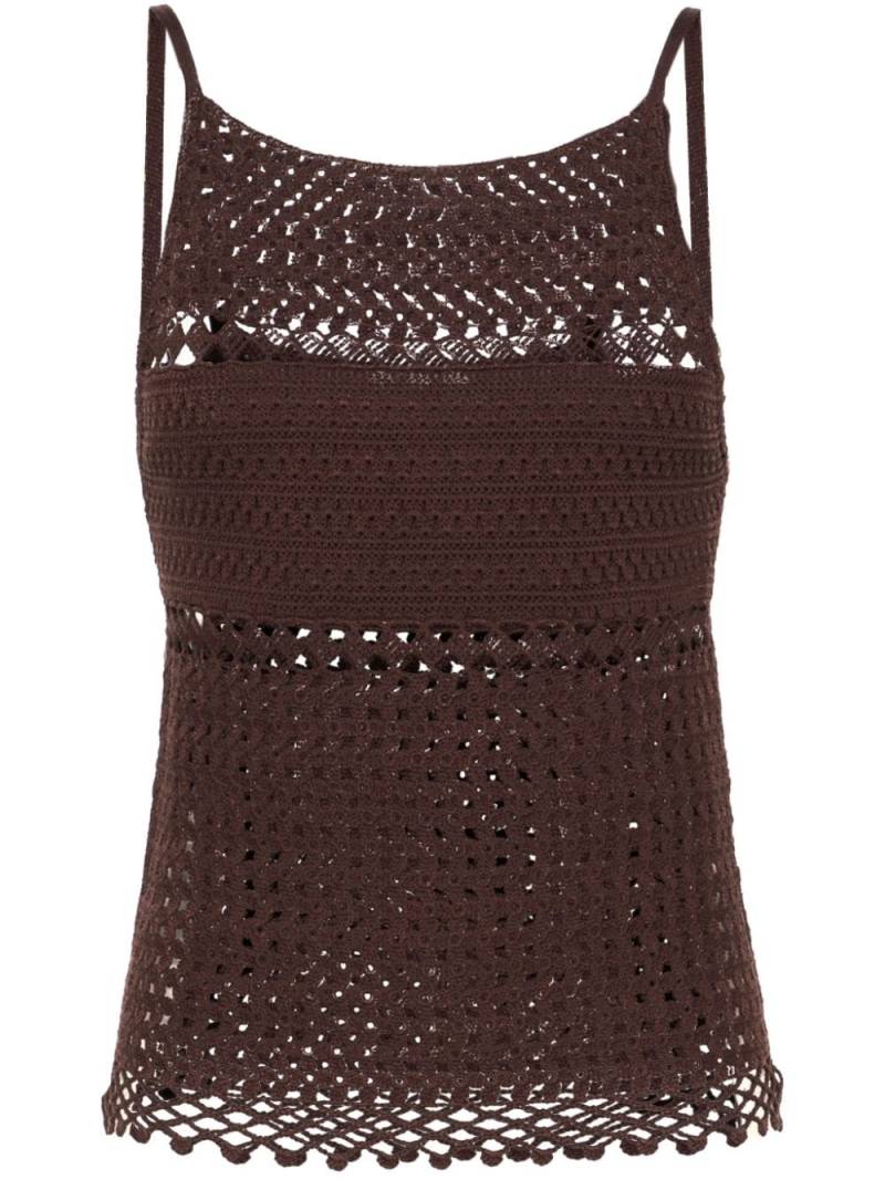 Claudie Pierlot crochet-knit tank top - Brown von Claudie Pierlot