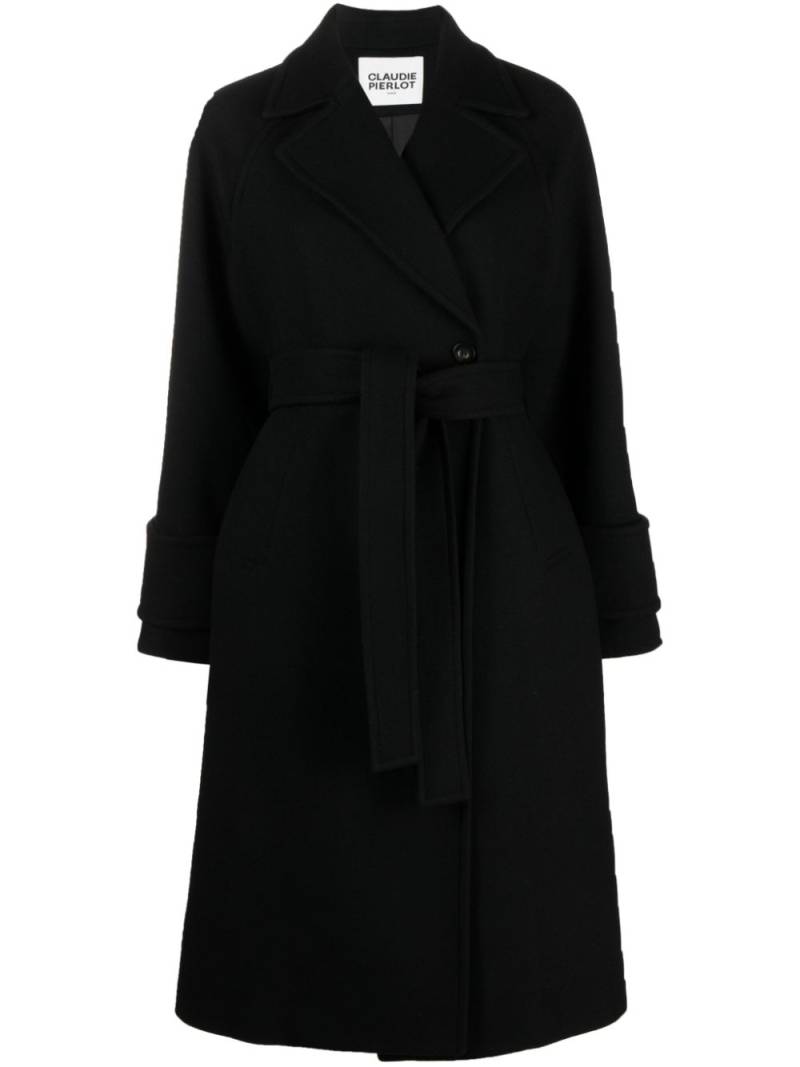 Claudie Pierlot double-breasted mid-lenght coat - Black von Claudie Pierlot