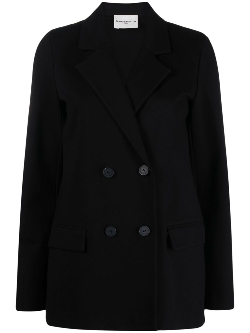 Claudie Pierlot double-breasted stretch-jersey blazer - Black von Claudie Pierlot