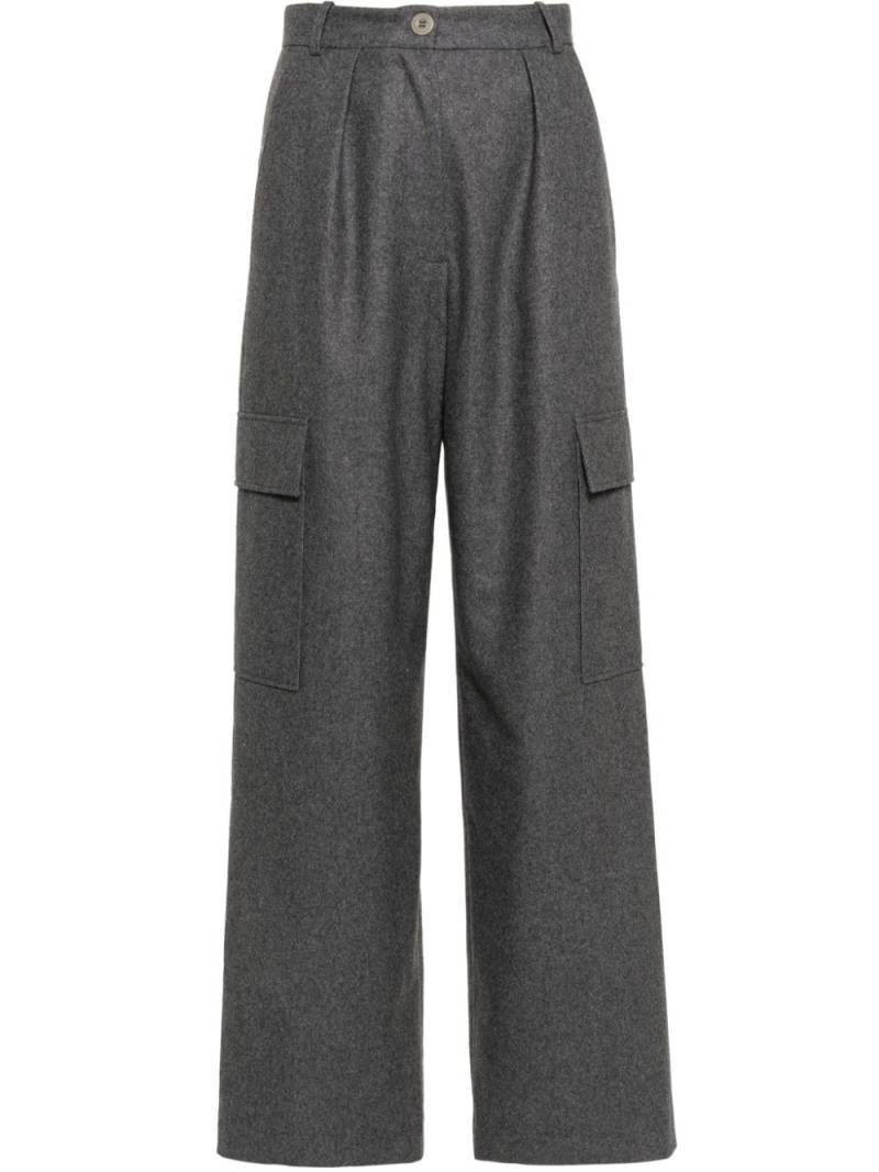 Claudie Pierlot felted-effect cargo trousers - Grey von Claudie Pierlot