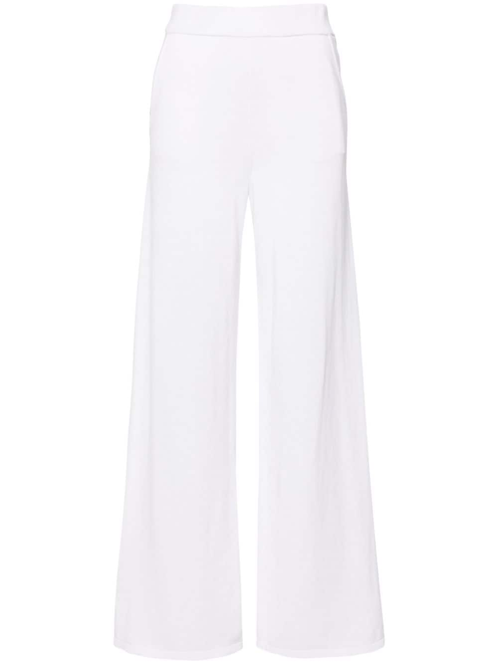 Claudie Pierlot fine-knit wide-leg trousers - White von Claudie Pierlot