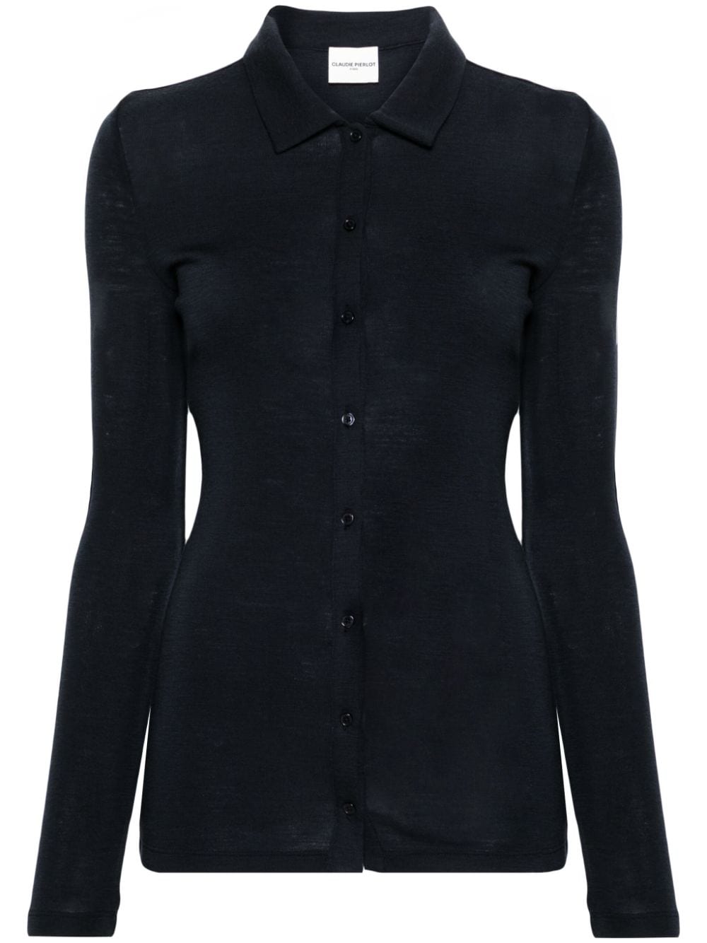 Claudie Pierlot fine-ribbed wool shirt - Blue von Claudie Pierlot