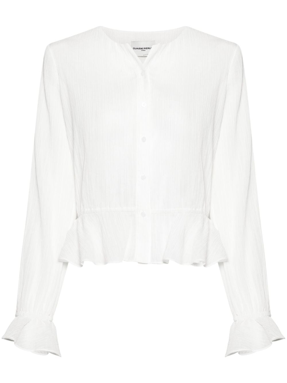 Claudie Pierlot flared-cuffs cotton shirt - White von Claudie Pierlot