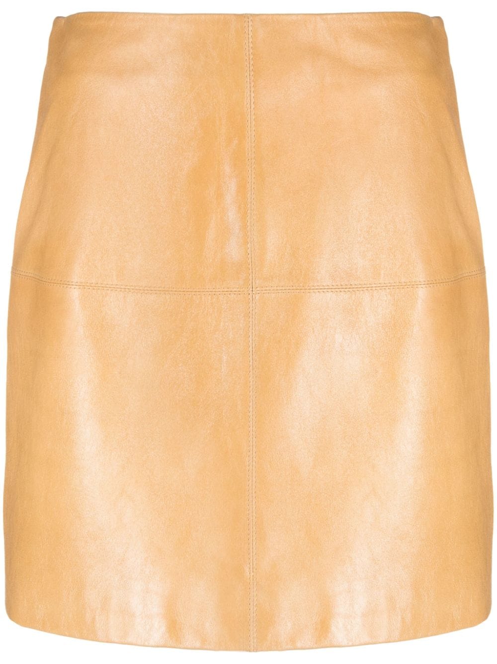 Claudie Pierlot grained leather miniskirt - Yellow von Claudie Pierlot