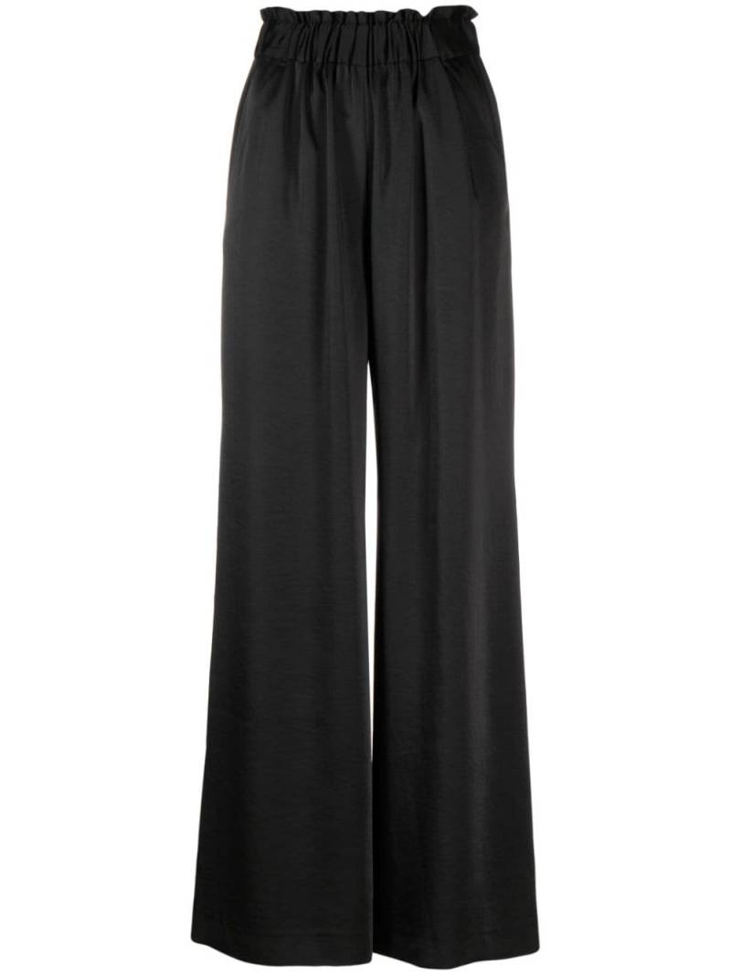 Claudie Pierlot high-waisted satin palazzo pants - Black von Claudie Pierlot