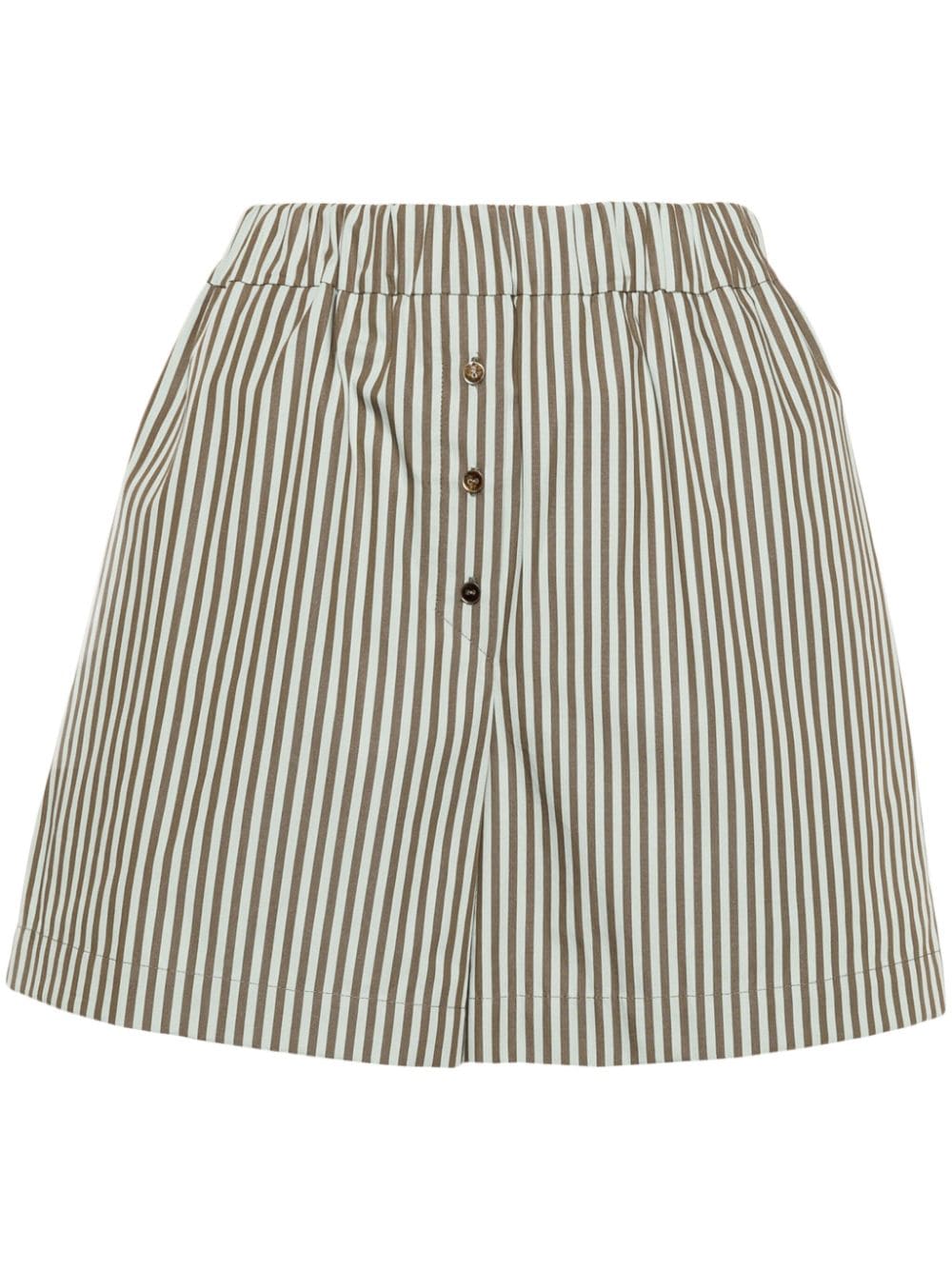 Claudie Pierlot high-waisted striped short shorts - Green von Claudie Pierlot