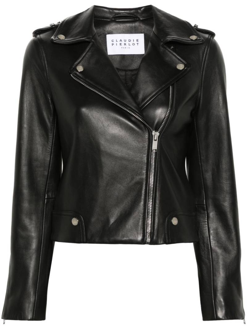 Claudie Pierlot leather biker jacket - Black von Claudie Pierlot