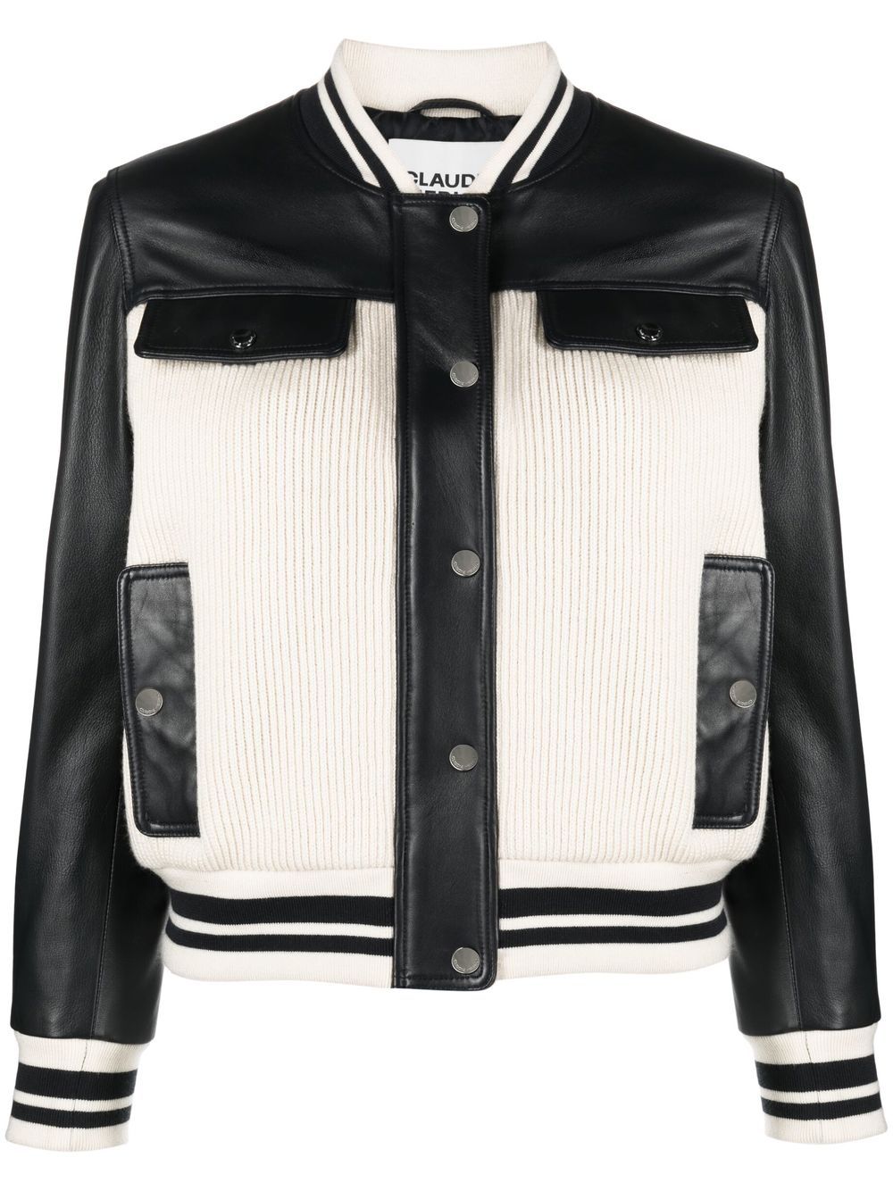 Claudie Pierlot leather bomber jacket - Neutrals von Claudie Pierlot