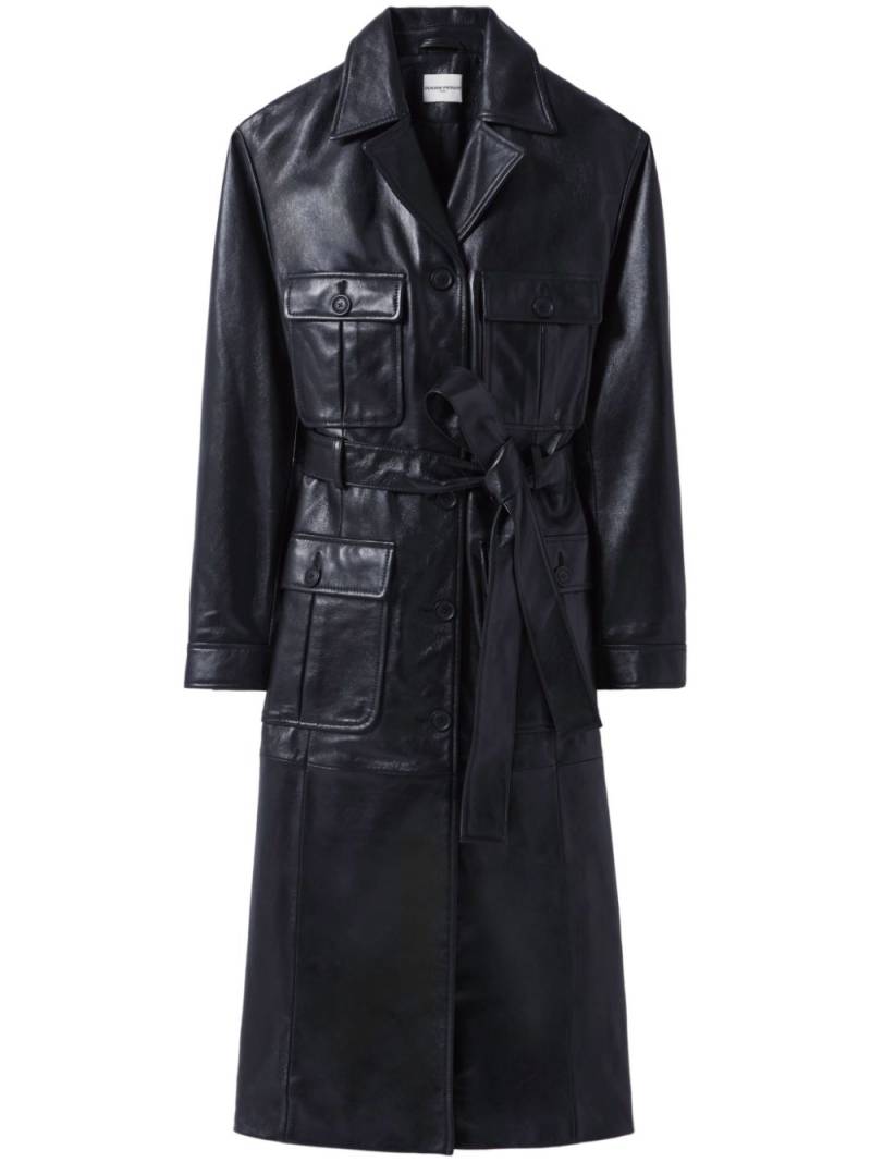 Claudie Pierlot leather trench coat - Black von Claudie Pierlot