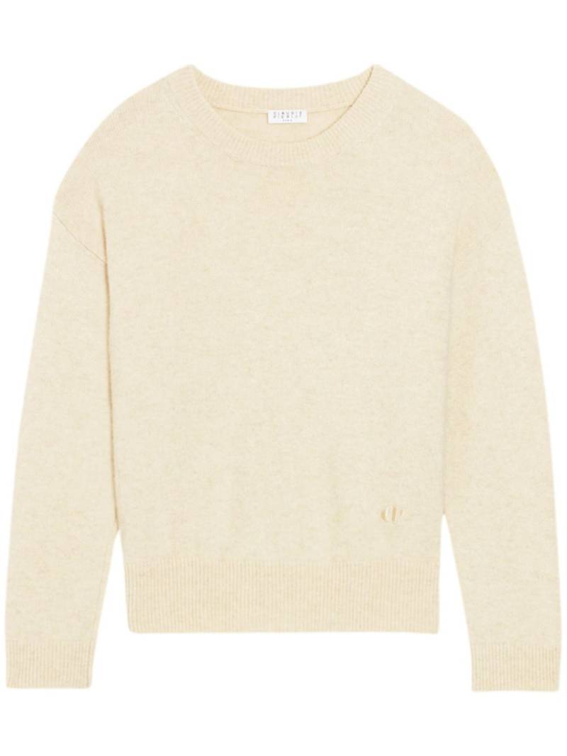 Claudie Pierlot logo-embroidered cashmere sweater - Neutrals von Claudie Pierlot