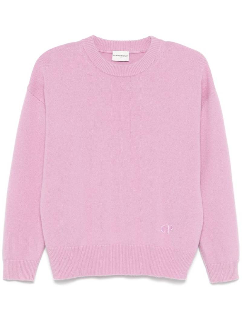 Claudie Pierlot logo-embroidered cashmere jumper - Pink von Claudie Pierlot