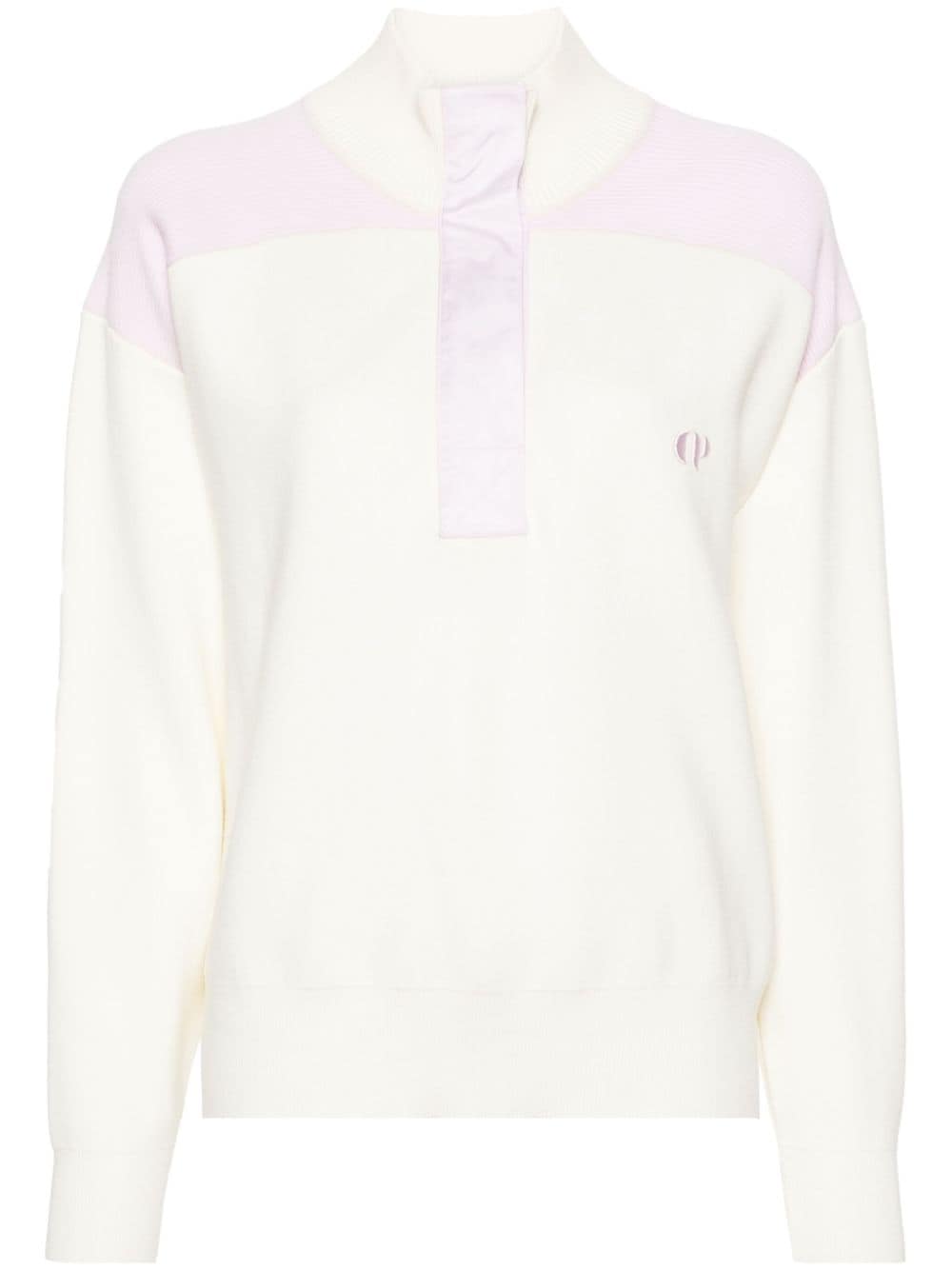 Claudie Pierlot logo-embroidered knitted sweatshirt - Neutrals von Claudie Pierlot