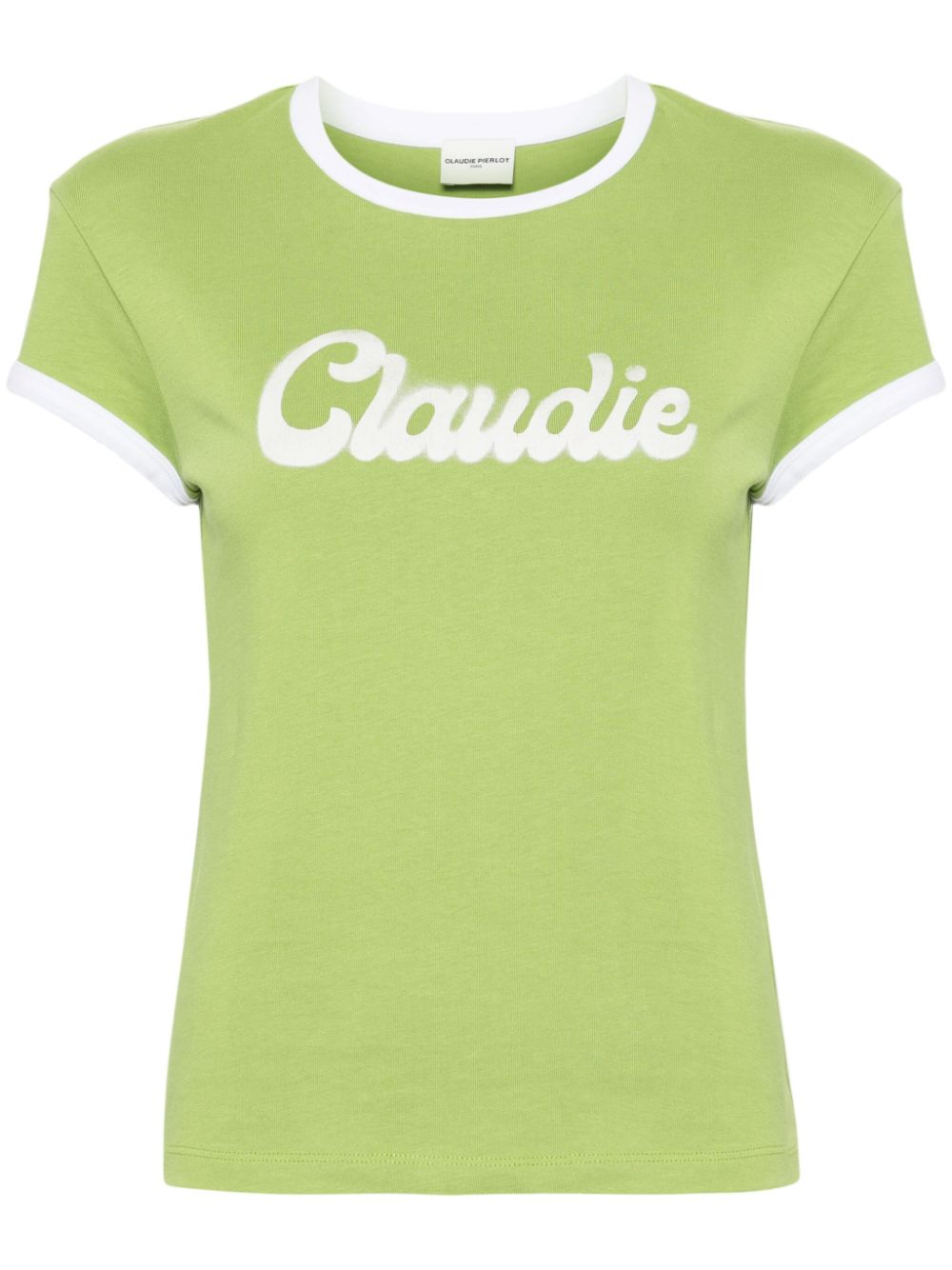 Claudie Pierlot logo-print cotton T-shirt - Green von Claudie Pierlot