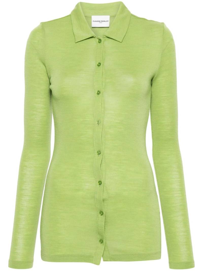 Claudie Pierlot long sleeve wool cardigan - Green von Claudie Pierlot